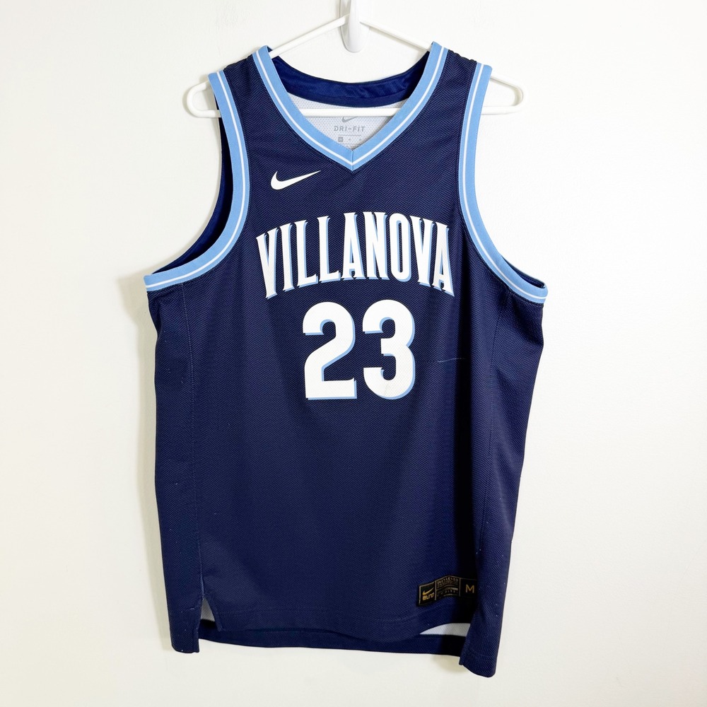 Nike Basketball Jersey Mens Medium Navy Villanova Wildcats Elite #23 Dri-FIT